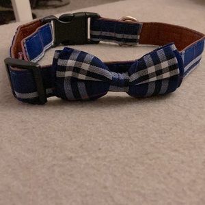 Medium Sized Plaid Pet Collar with Removal Bow